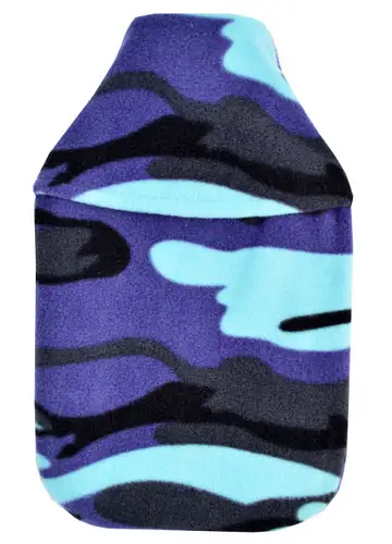 Blue Urban Camo Fleece 2L Hot Water Bottle