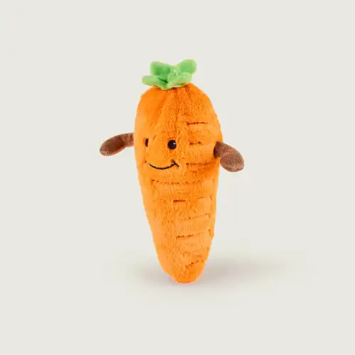 Cozy Plush Carrot Microwavable Toy
