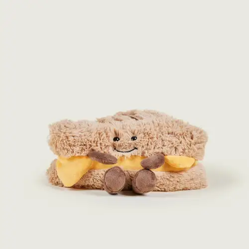 Cozy Plush Grilled Cheese Microwavable Toy
