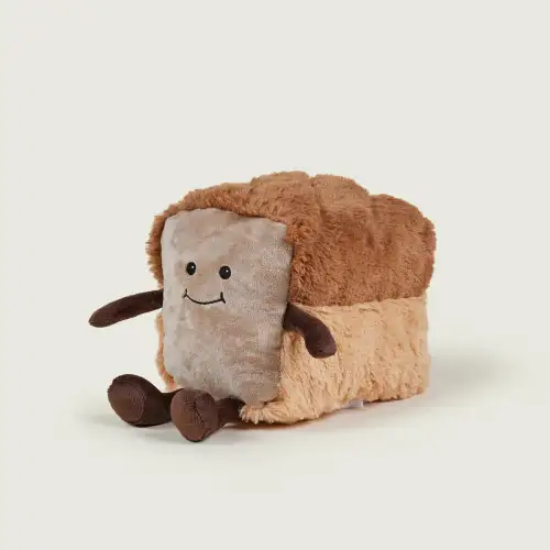 Cozy Plush Bread Loaf Microwavable Toy