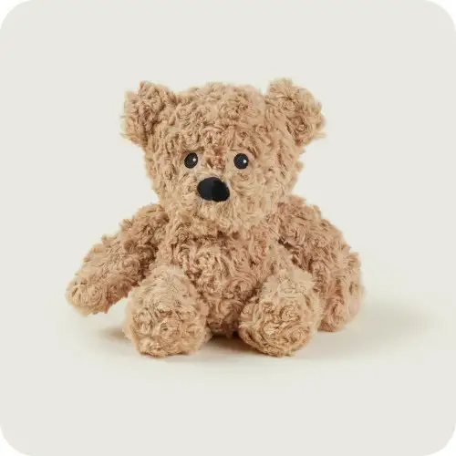 Brown Curly Bear Cozy Plush Microwavable Toy