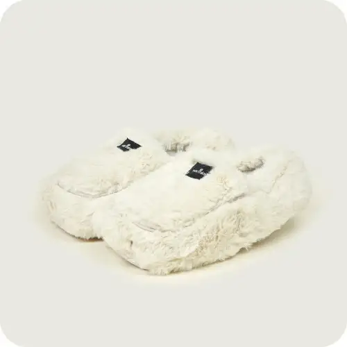 Warmies Almond Luxury Fur Microwavable Slippers