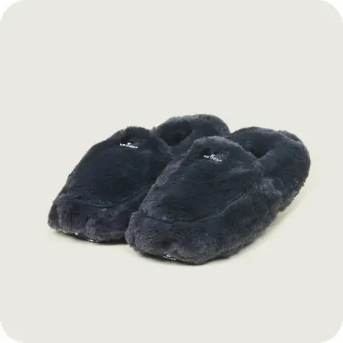 Warmies Charcoal Luxury Fur Microwavable Slippers