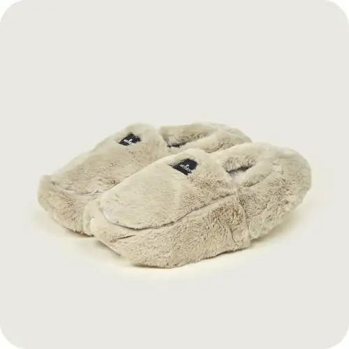 Warmies Latte Luxury Fur Microwavable Slippers