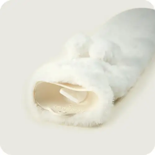 Vanilla Faux Fur Cover Long Hot Water Bottle