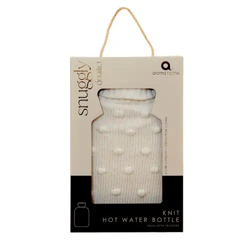Cream Bobble Knit Gift Boxed 2L Hot Water Bottle