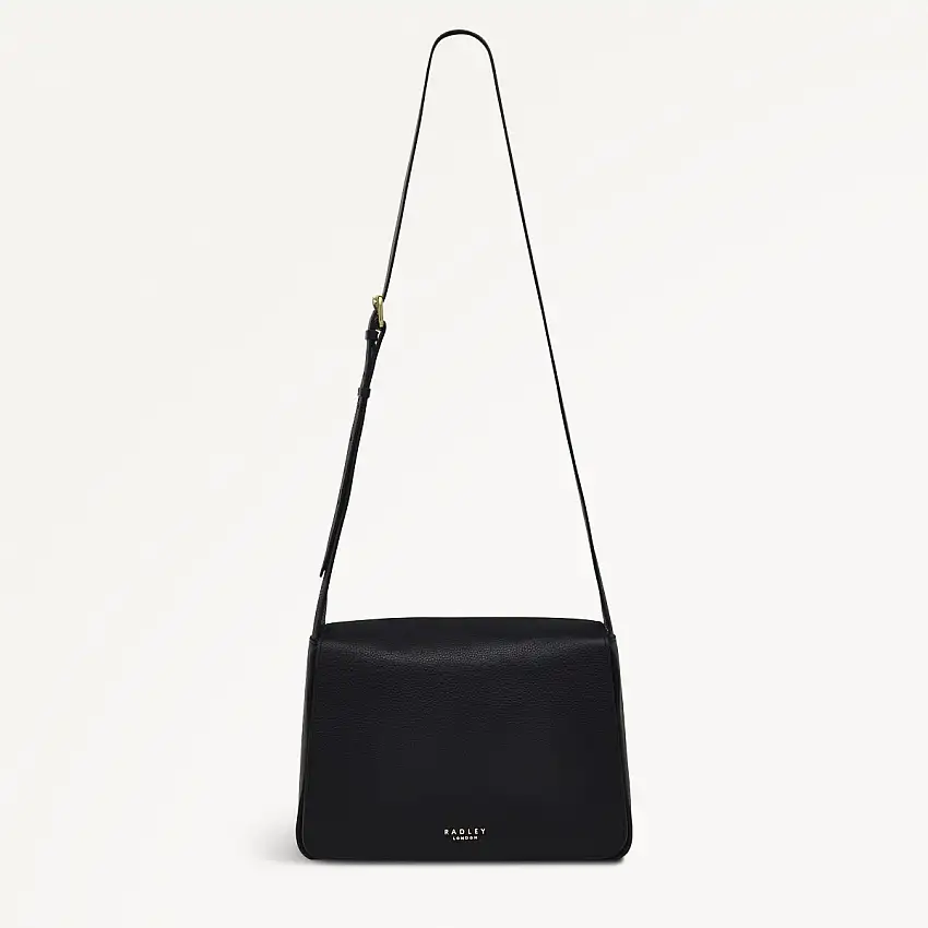 WESTWELL LANE LARGE FLAPOVER CROSS BODY BLACK