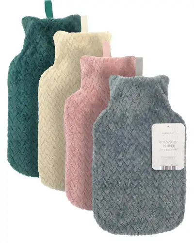 Lattice Textured Fleece 2L Hot Water Bottle