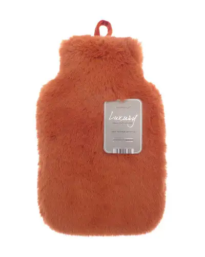 Copper Luxury Faux Fur 2L Hot Water Bottle