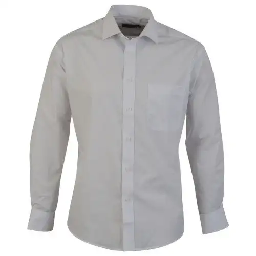 Absolute Apparel Mens Long Sleeved Classic Poplin Shirt