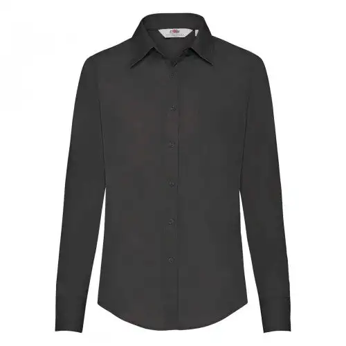 Fruit Of The Loom Ladies Lady-Fit Long Sleeve Poplin Shirt