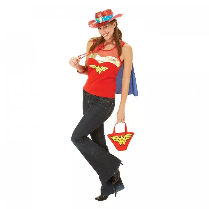 DC Comics Wonder Woman Glitter Cowboy Hat