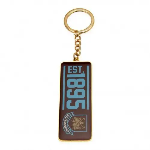 West Ham United FC Established Rectangle Keyring