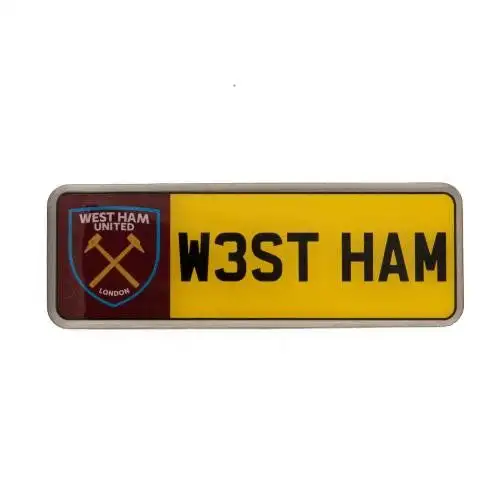 West Ham United FC License Plate Badge