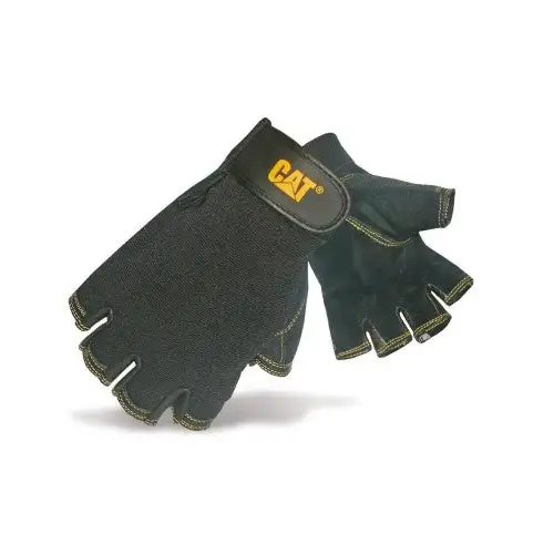Caterpillar 12202 Reversed Half Finger Pig Skin Gloves / Mens Gloves / Gloves