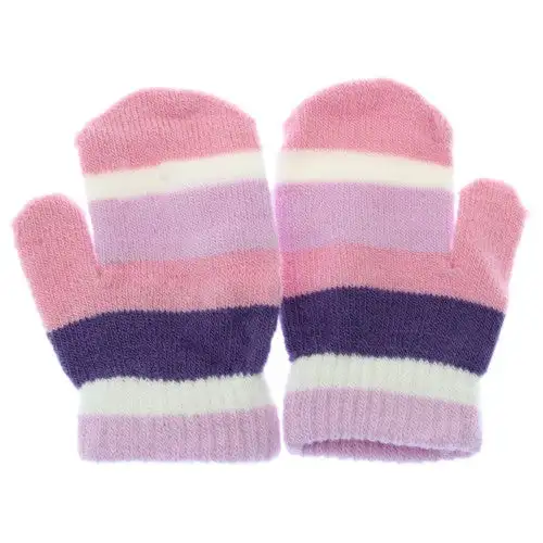 Childrens/Kids Striped Winter Magic Mittens