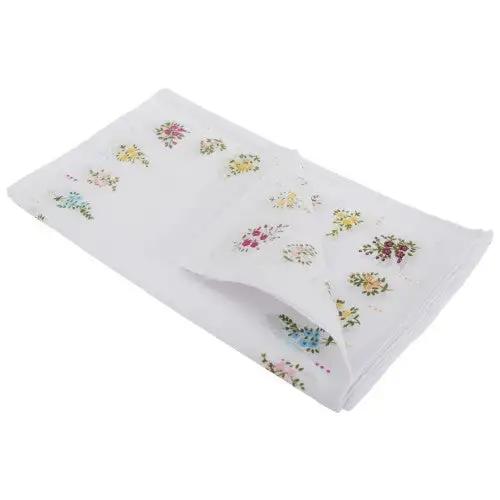 Womens/Ladies Floral Cotton Rich Handkerchiefs (Pack Of 8)
