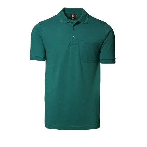 ID Mens Classic Short Sleeve Pique Regular Fitting Polo Shirt With Pocket
