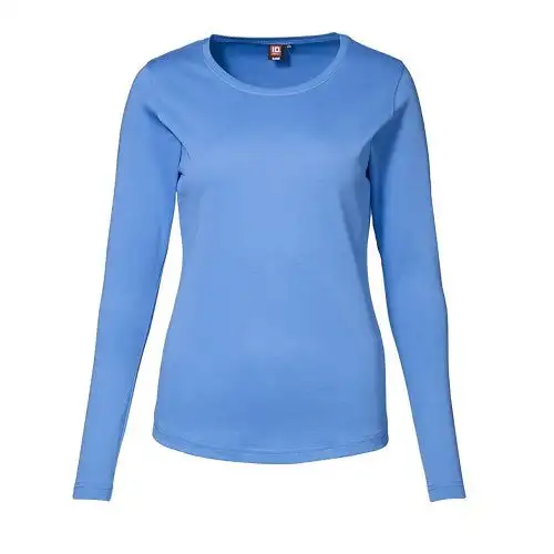 ID Womens/Ladies Fitted Long Sleeve Interlock T-Shirt