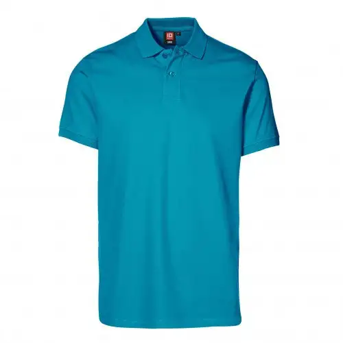 ID Mens Short Sleeve Pique Stretch Polo Shirt