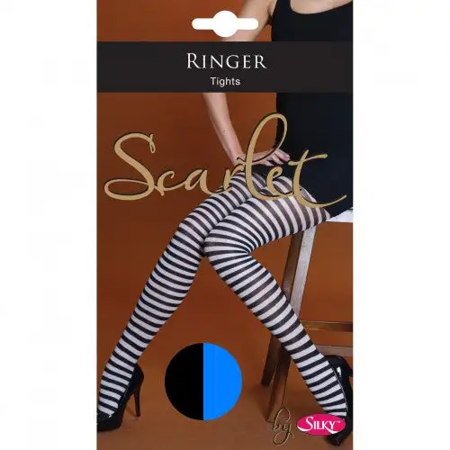 Silky Womens/Ladies Scarlet Ringer Design Tights (1 Pair)
