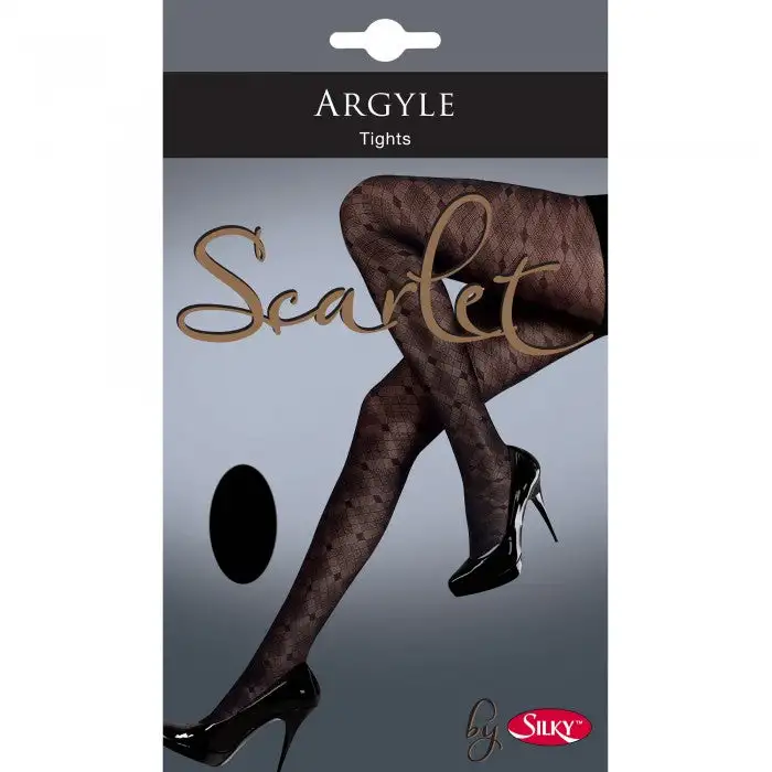 Silky Womens/Ladies Scarlet Argyle Tights (1 Pair)