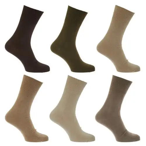 Mens Stay Up Non Elastic Diabetic Socks (Pack Of 6)