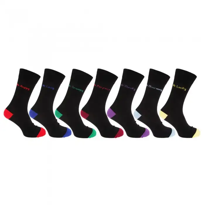 Mens Cotton Rich Mood Casual Socks (Pack Of 7)