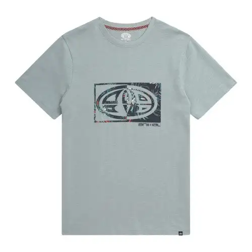 Animal Mens Tropical Leaves Organic T-Shirt