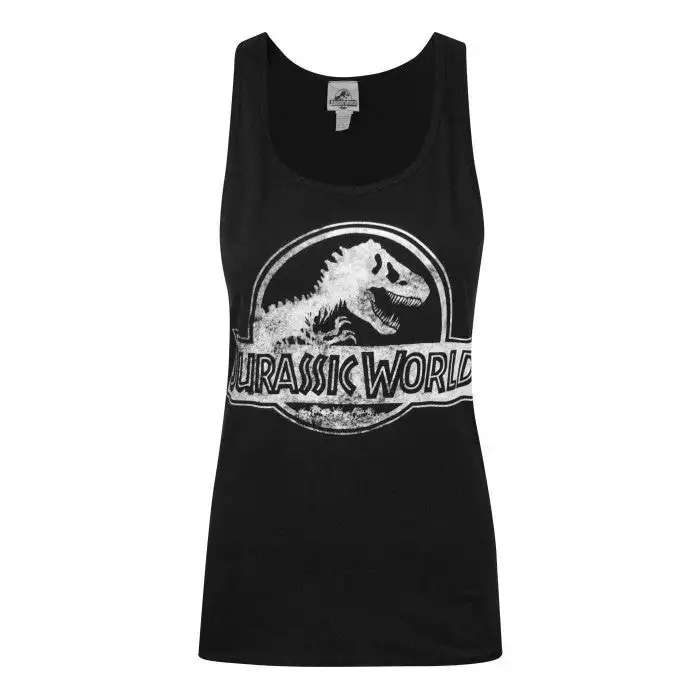 Jurassic World Womens/Ladies Distressed Logo Tank Top