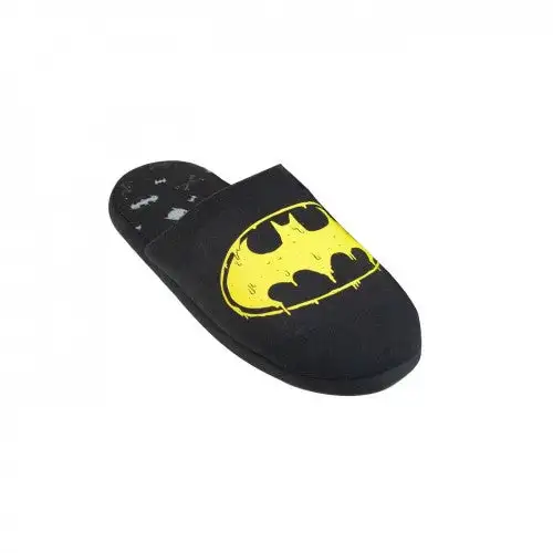 DC Comics Mens Batman Logo Slippers