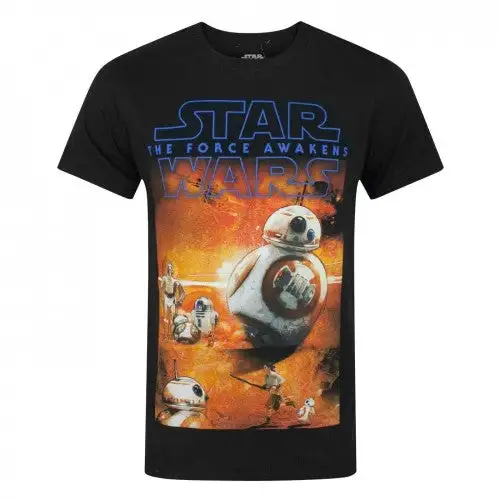 Star Wars: The Force Awakens Mens BB-8 Poster T-Shirt