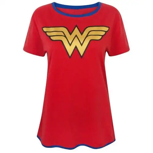 Wonder Woman Womens/Ladies Metallic Logo T-Shirt