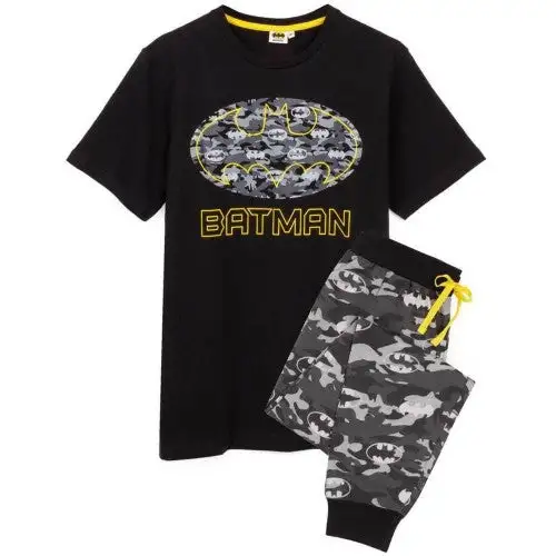 Batman Mens Logo Camo Long Pyjama Set