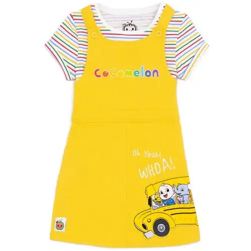 Cocomelon Girls Oh Yeah! Whoa! Pinafore Dress Set