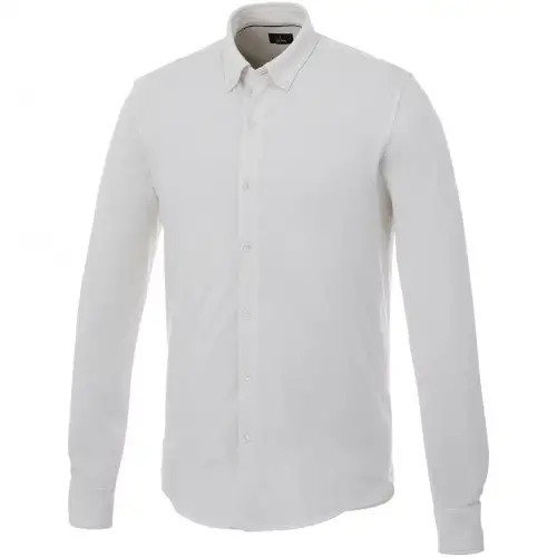 Elevate Mens Bigelow Long Sleeve Pique Shirt