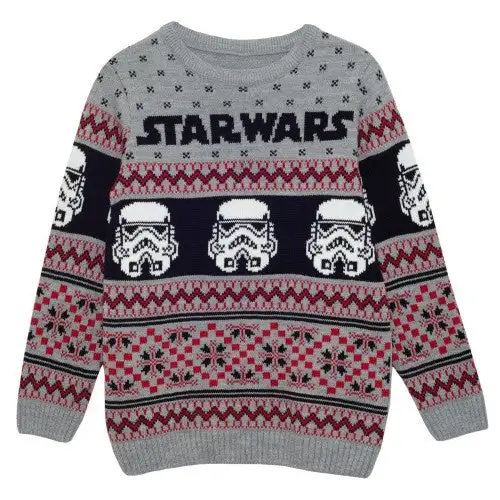 Star Wars Girls Stormtrooper Knitted Christmas Jumper