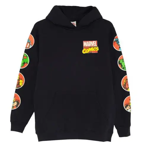 Marvel Avengers Boys Sleeve Patches Pullover Hoodie