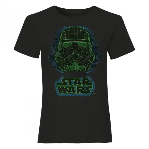 Star Wars Girls Wireframe Stormtrooper Helmet T-Shirt