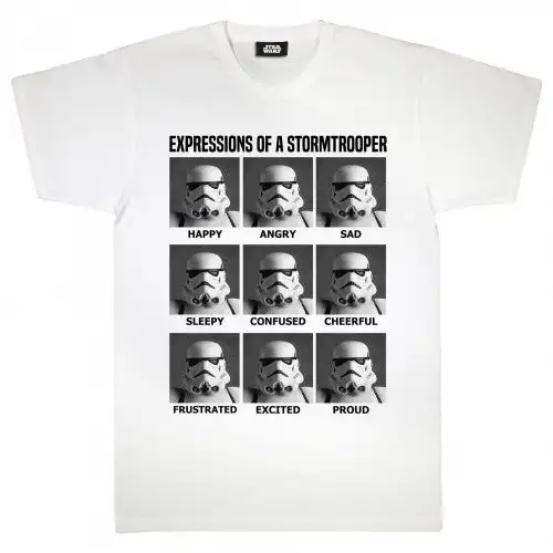 Star Wars Mens Expressions Of A Stormtrooper T-Shirt