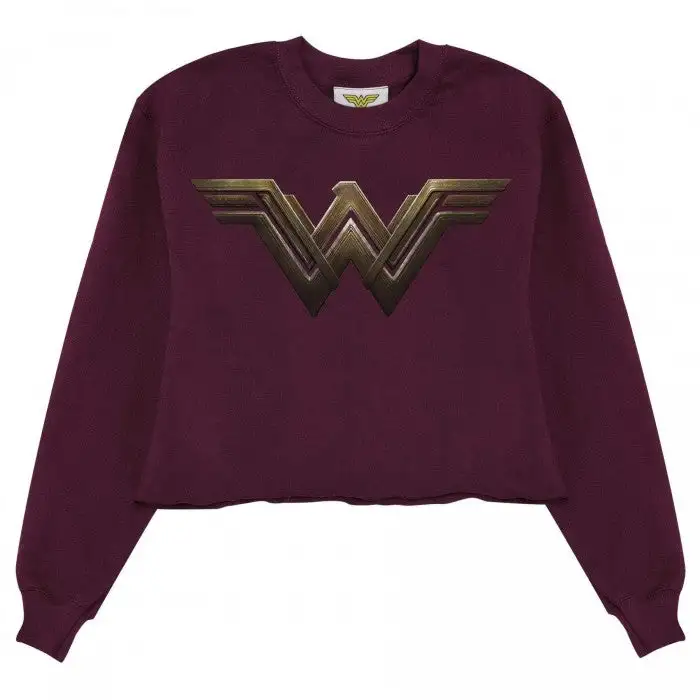 Wonder Woman Womens/Ladies Logo Crop Sweatshirt