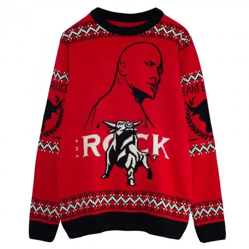 WWE Womens/Ladies Team Bring It The Rock Knitted Jumper