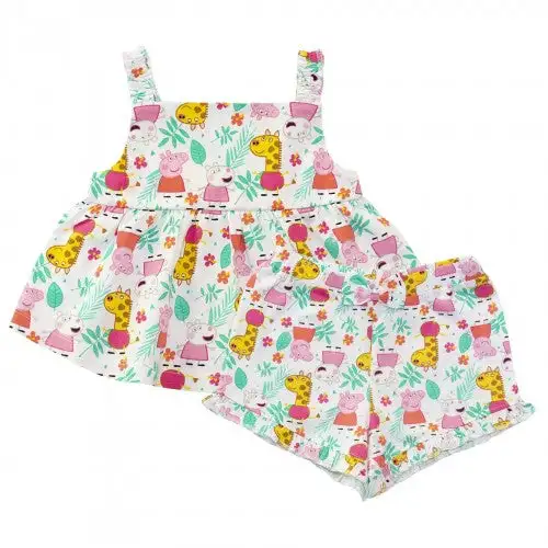Peppa Pig Girls Peppa Suzy Gerald Shorts & Top Set