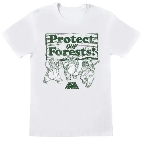 Star Wars Mens Protect Our Forests Ewok T-Shirt