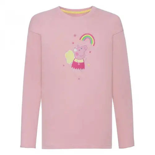 Peppa Pig Girls Rainbow Wings Long-Sleeved T-Shirt