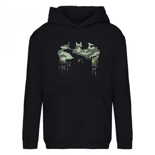 Batman Girls Camo Logo Pullover Hoodie