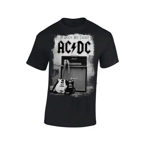 AC/DC Unisex Adult In Rock We Trust T-Shirt