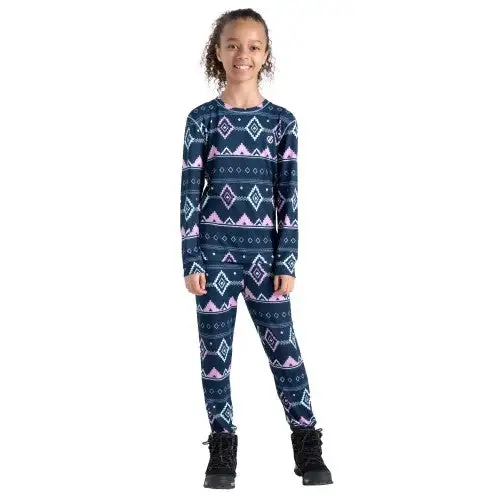 Dare 2B Childrens/Kids Pow Fair Isle Base Layer Set