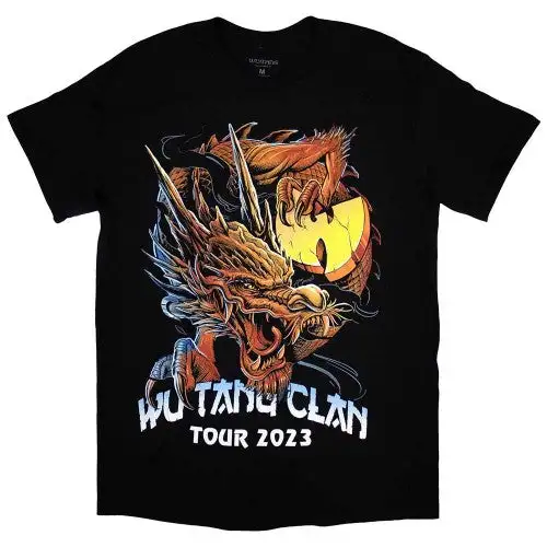 Wu-Tang Clan Unisex Adult Tour ´23 Dragon Back Print T-Shirt