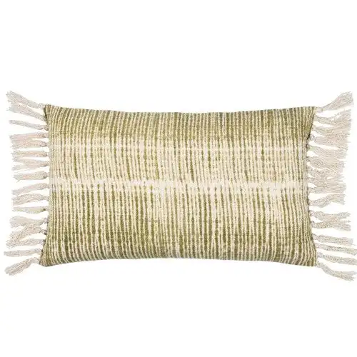 Yard Sono Ink Fringed Abstract Cushion Cover